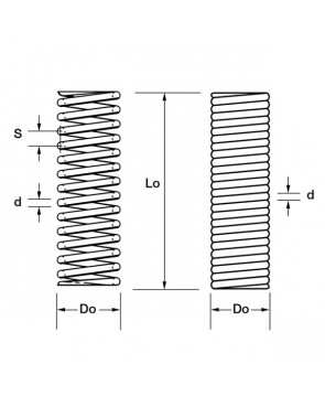 MOLLA COMPRESSIONE INOX L1MT D29080